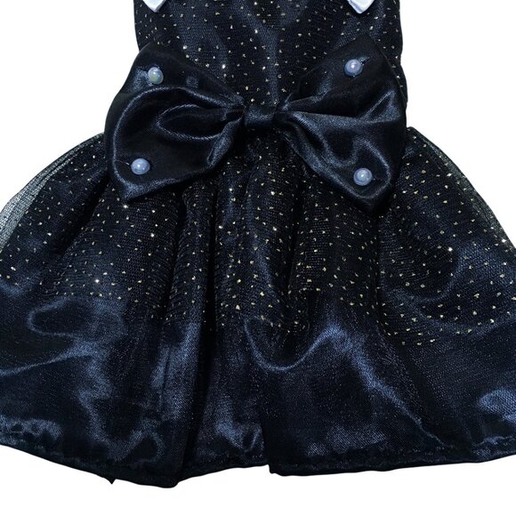 🎃👻 WEDNESDAY ADDAMS HALLOWEEN DOG PUPPY PET COSTUME GOTHIC BALL GOWN DRESS👻🎃 - Picture 5 of 10